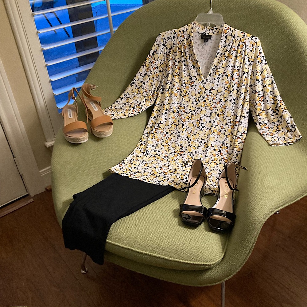 J.Jill Wearever Collection Floral Tunic Sz Medium